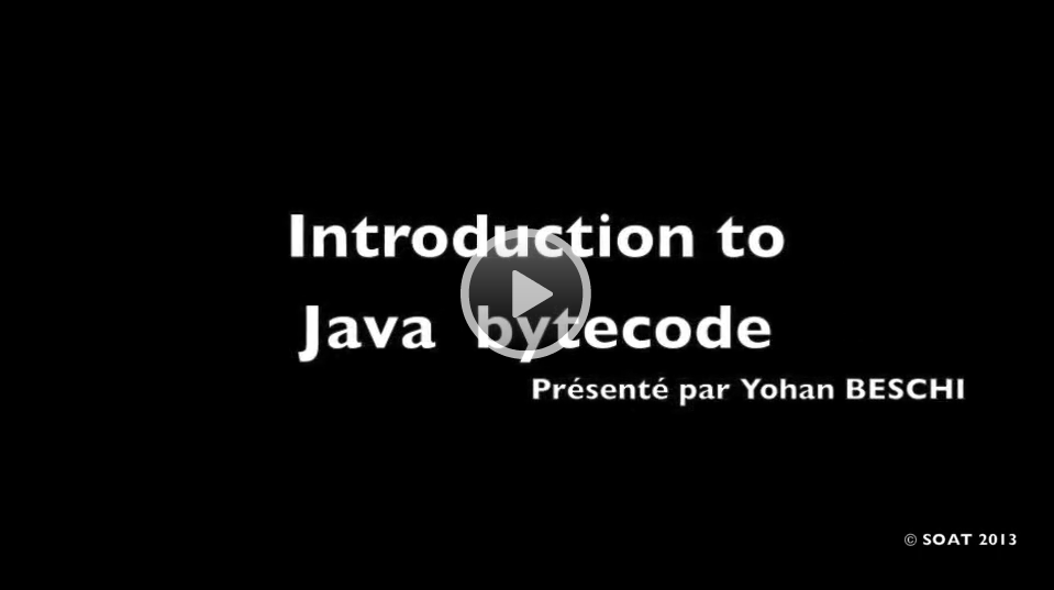 video java bytecode yohan beschi